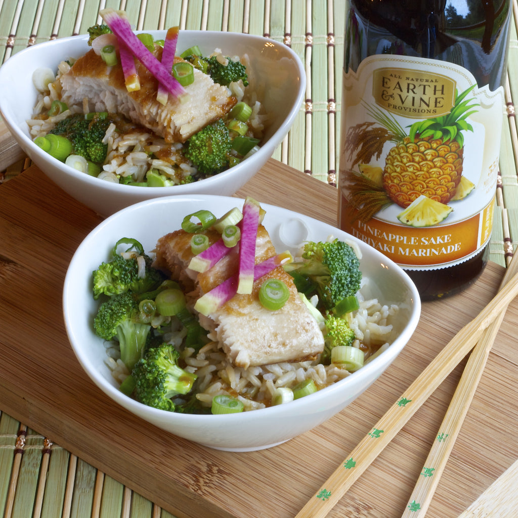 MAHI MAHI TERIYAKI BOWL with Pineapple Sake Teriyaki Marinade