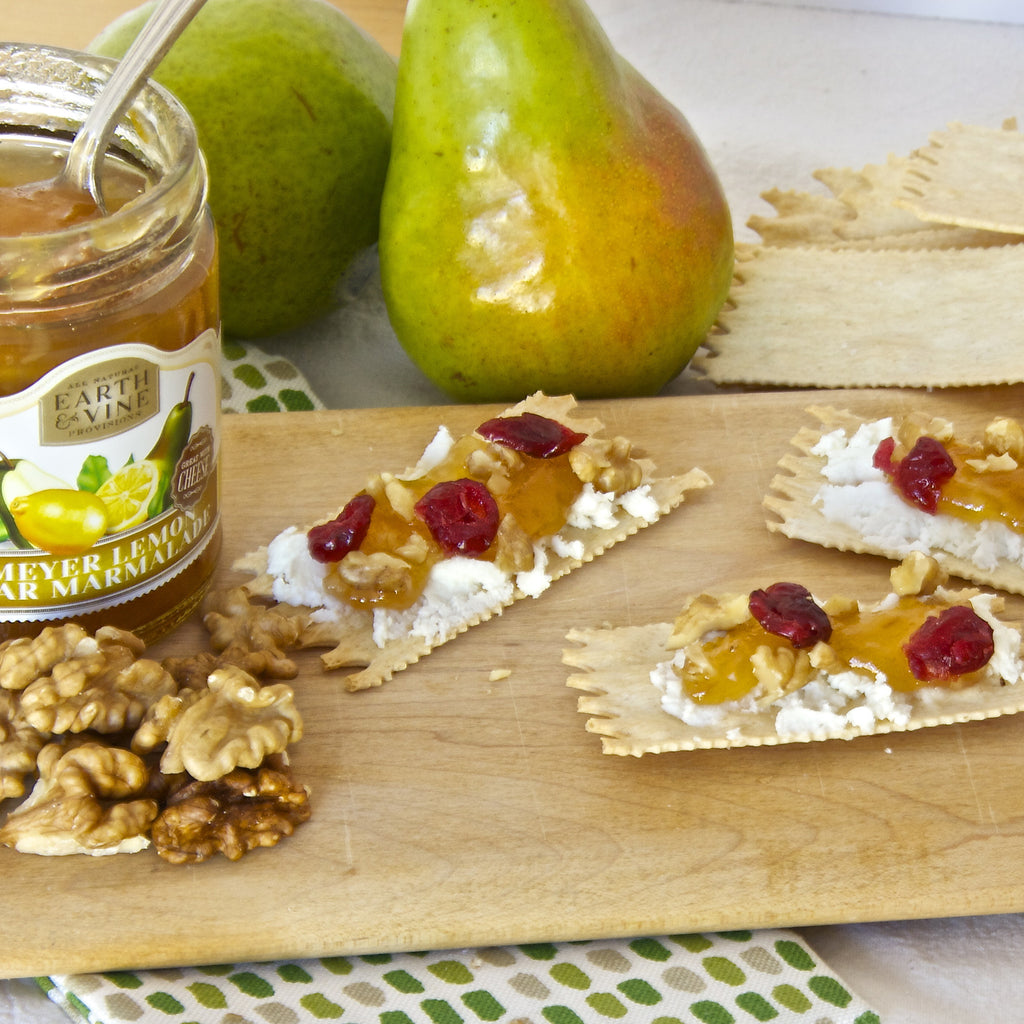 CRACKERS & CHEESE with MEYER LEMON PEAR MARMALADE (Meyer Lemon Pear Marmalade)