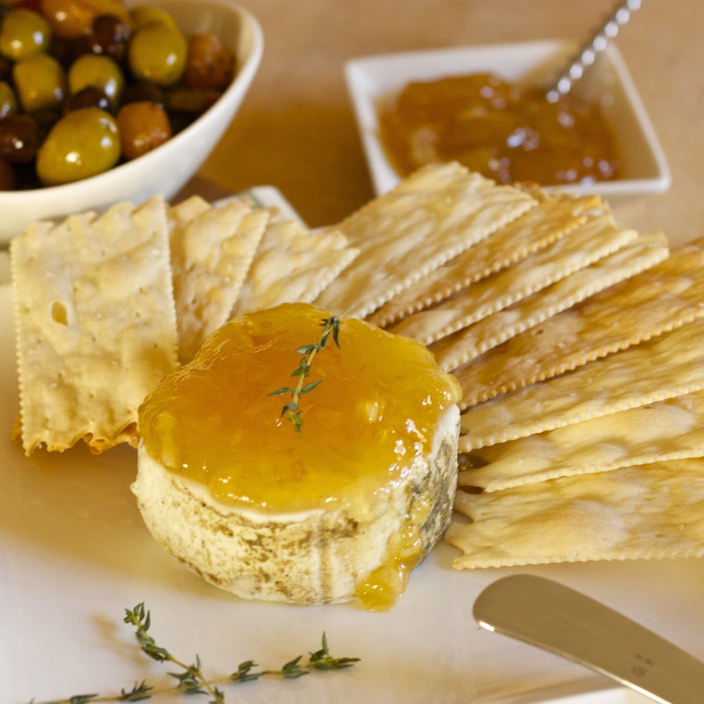 GOAT CHEESE APPETIZER with Meyer Lemon Pear Marmalade
