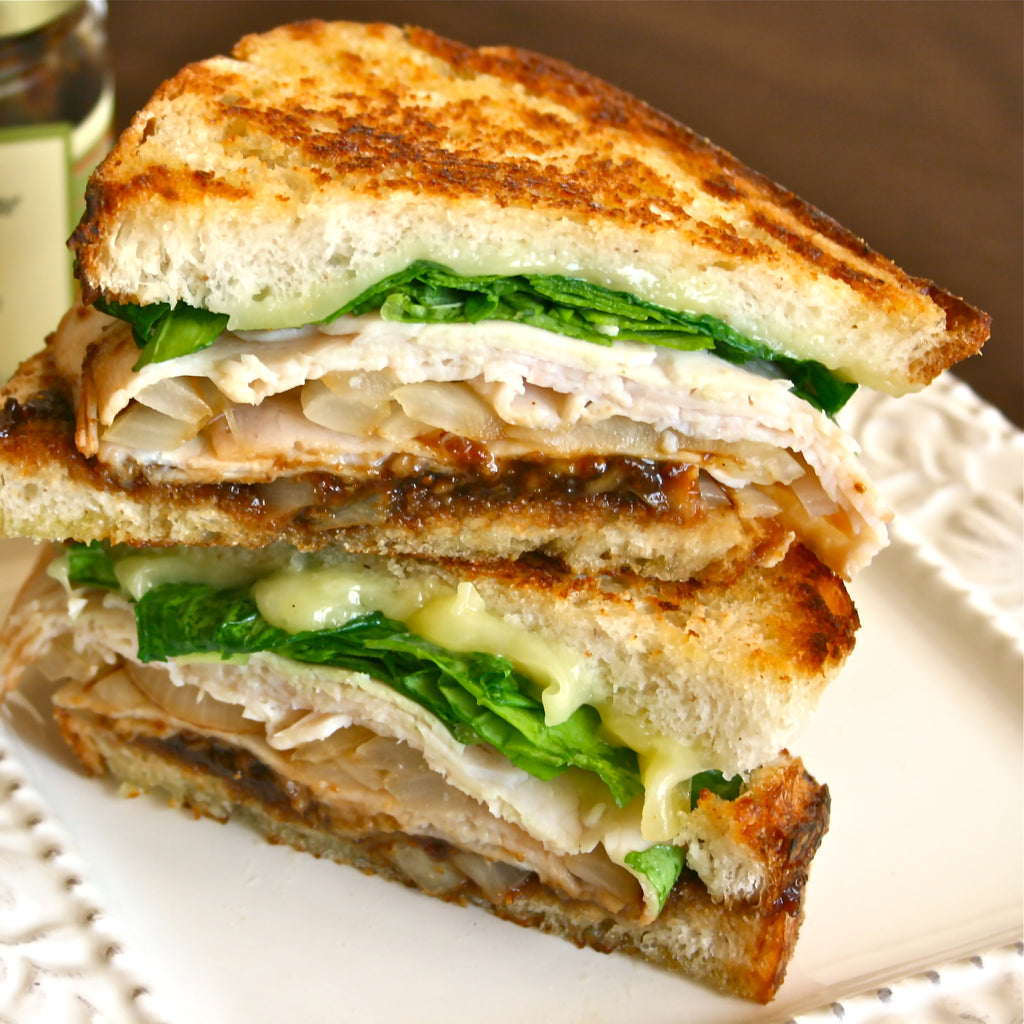 GRILLED TURKEY & PEPPER JAM SANDWICH with Red Bell Pepper Ancho Chili Jam